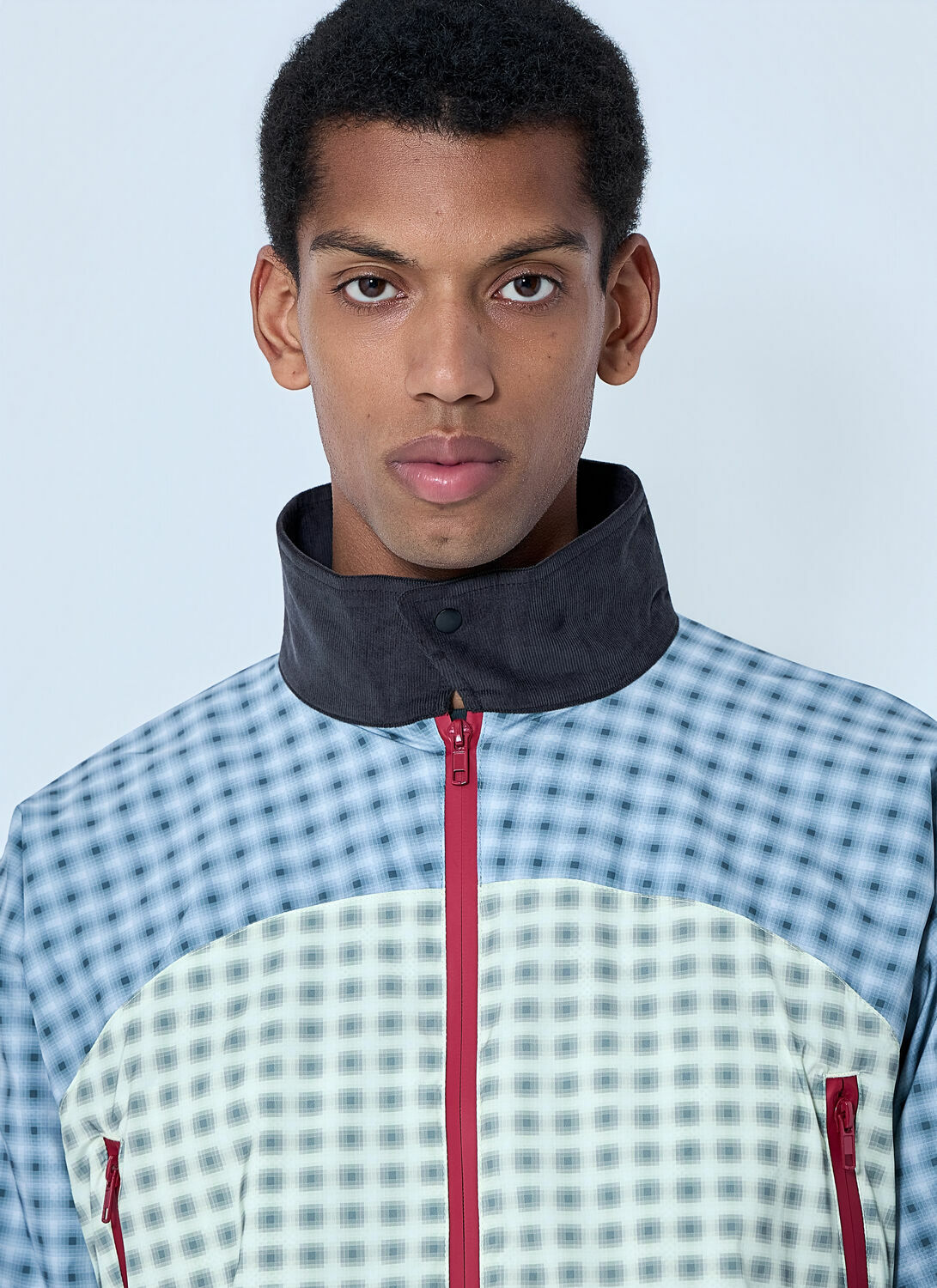 Metalwood Checked Zip-Up Jacket