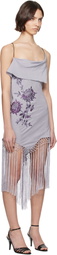 Conner Ives Purple Demi-Couture Piano Shawl Minidress