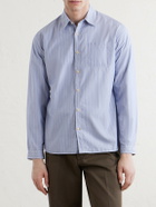 Oliver Spencer - New York Special Striped Cotton-Poplin Shirt - Blue