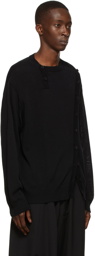 Yohji Yamamoto Black Cotton Sweater