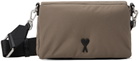 AMI Paris Taupe Lunch Box Ami de Cœur Bag
