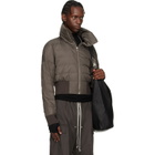 Rick Owens Moncler + Rick Owens Gray Cropped Down Jacket