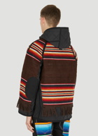 Serape Hooded Jacket in Brown