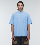 Gucci - Embroidered cotton poplin shirt