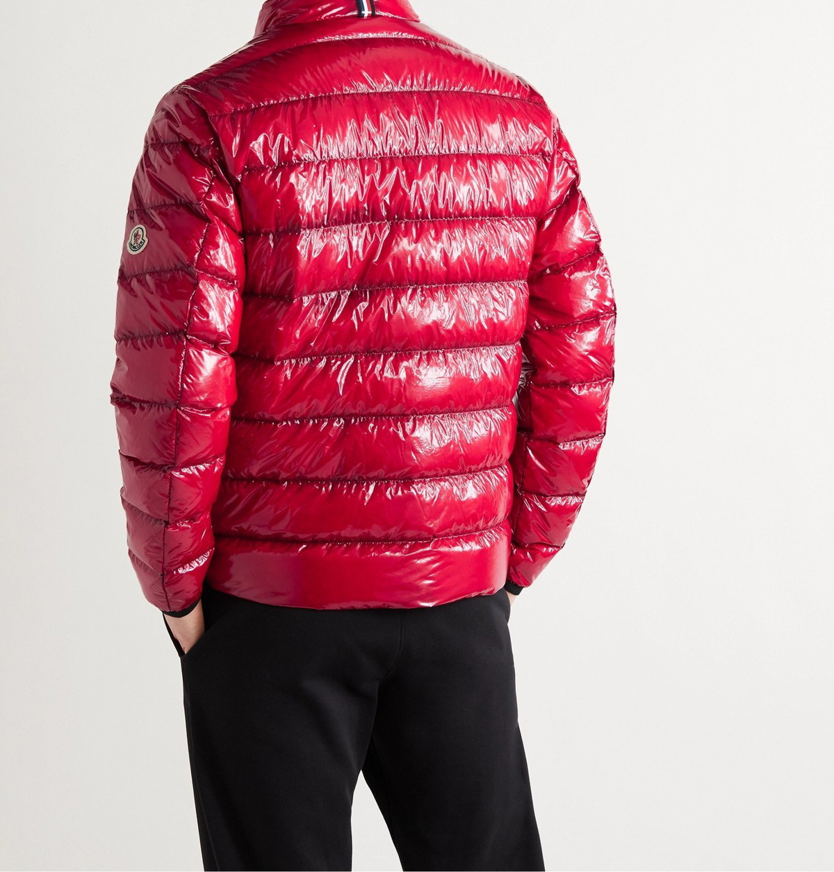 MONCLER - Agar Logo-Appliquéd Quilted Glossed-Ripstop Down Jacket - Red ...