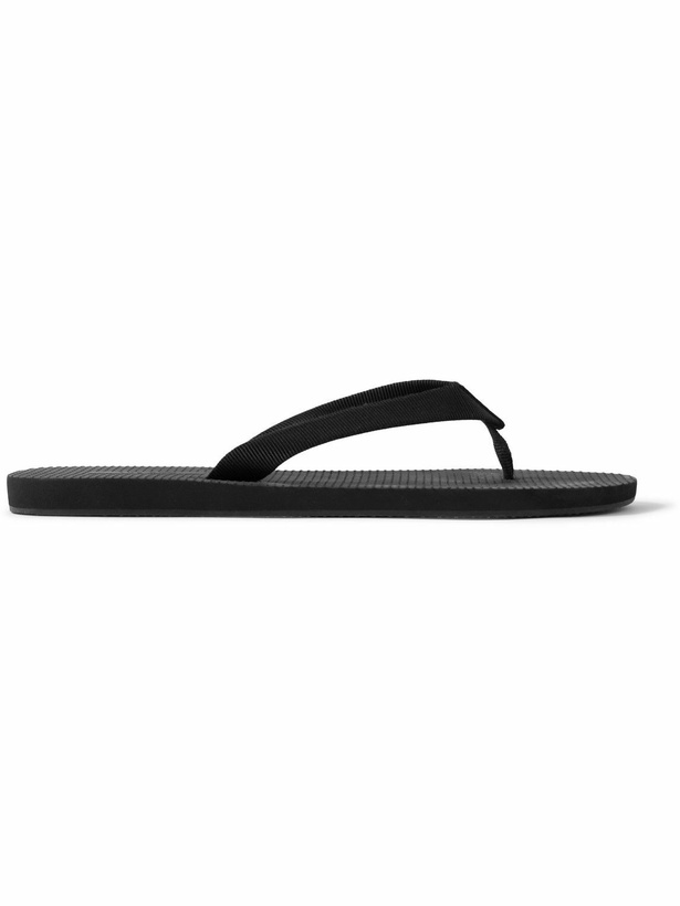 Photo: The Row - Dune Grosgrain Flip Flops - Black
