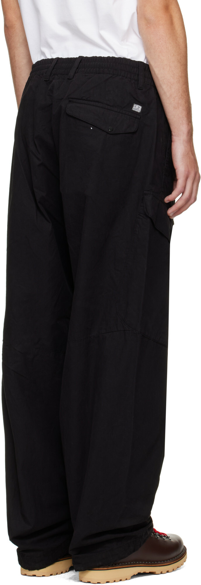 C.P. Company Black Micro-Reps Boxy Lens Cargo Pants