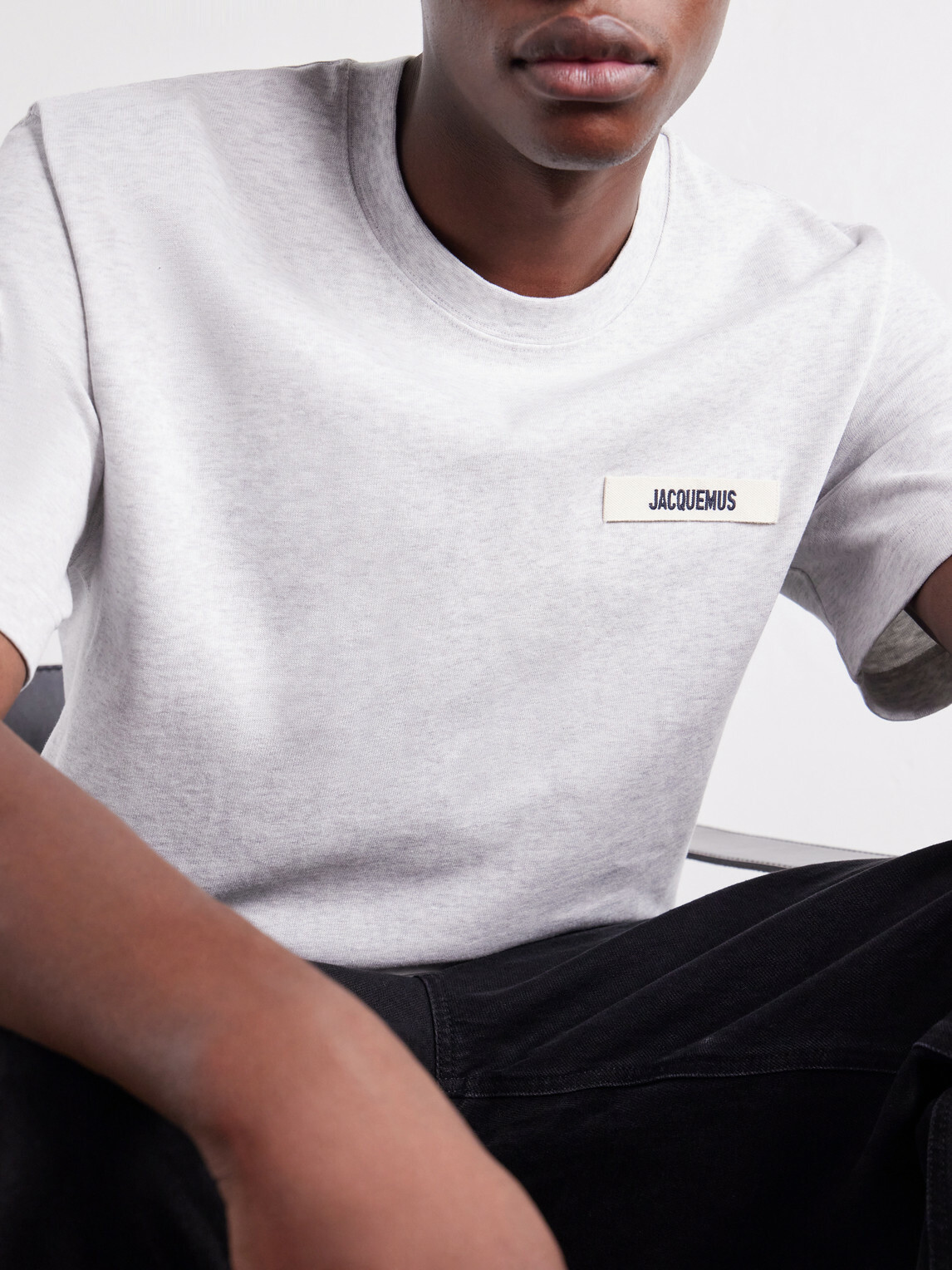 Jacquemus - Logo-Appliquéd Cotton-Jersey T-Shirt - Gray