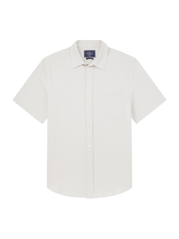 Photo: Portuguese Flannel - Theme Textured Cotton-Blend Shirt - Neutrals