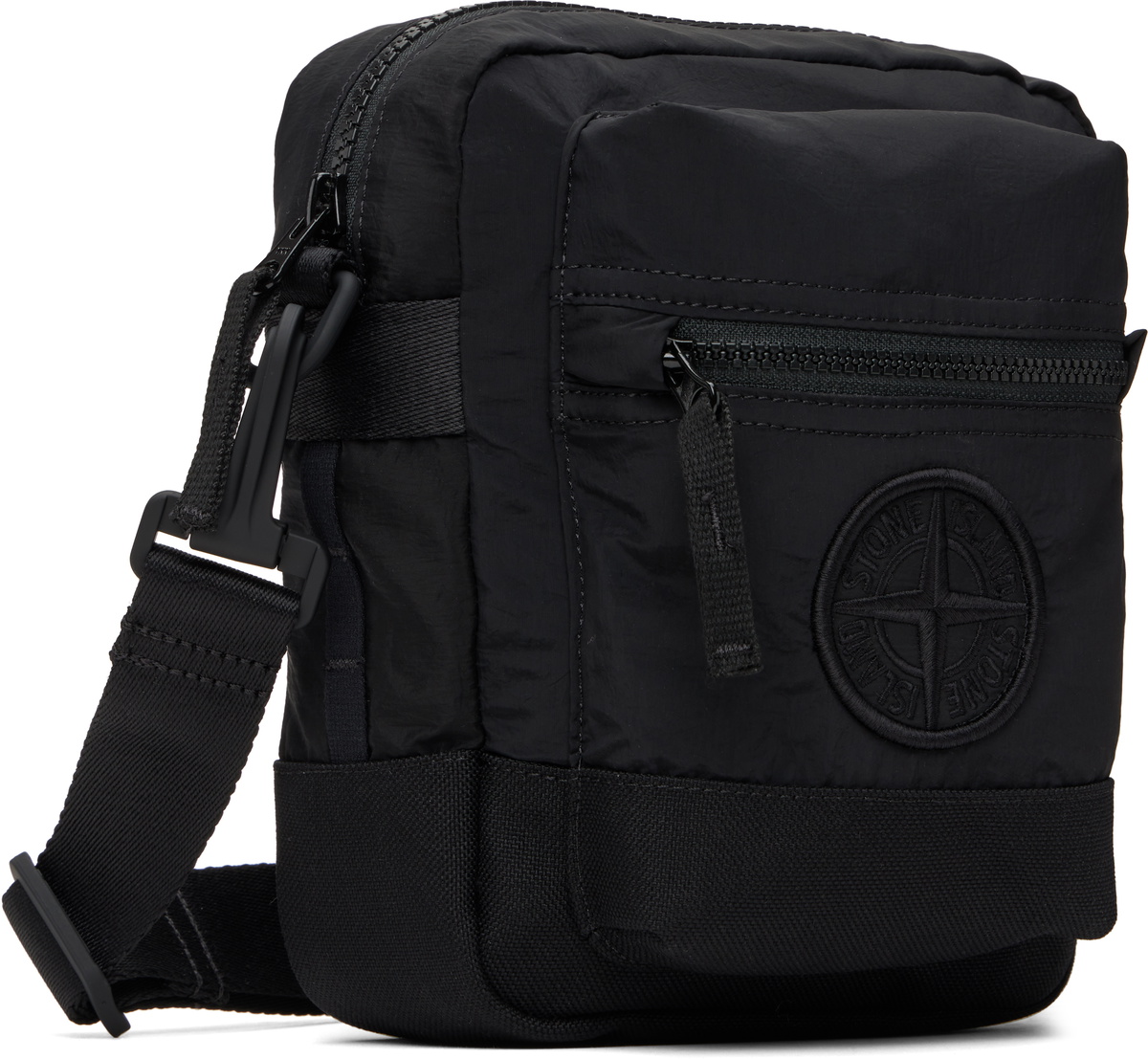 Stone Island Black 9200908 ECONYL Nylon Metal Bag Stone Island