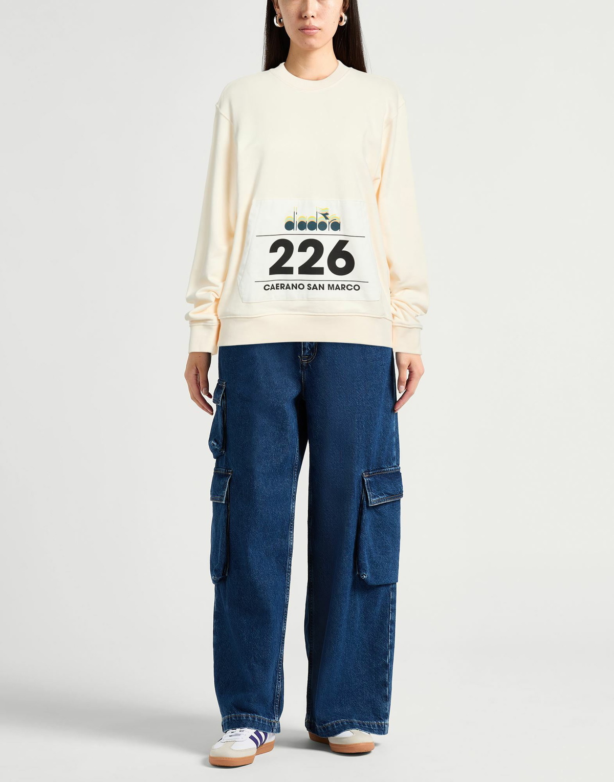 Diadora Womens Sweatshirt Cream