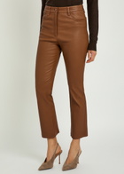 Joseph Duke Straight-leg Leather Trousers Rust