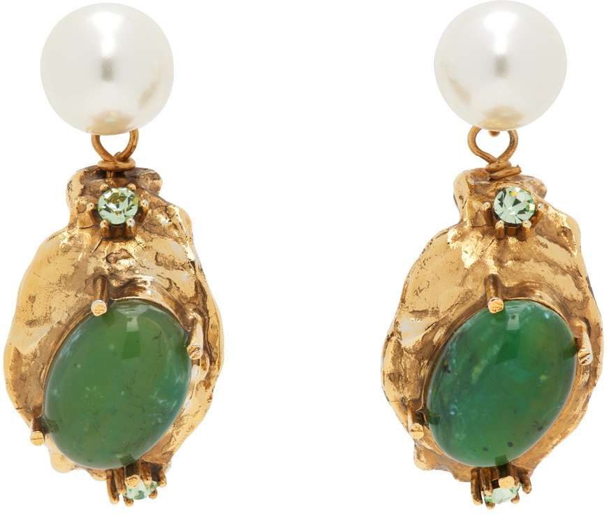 【MARNI】 EARRINGS Pearls and stones Flower Delirium drop earrings | Marni