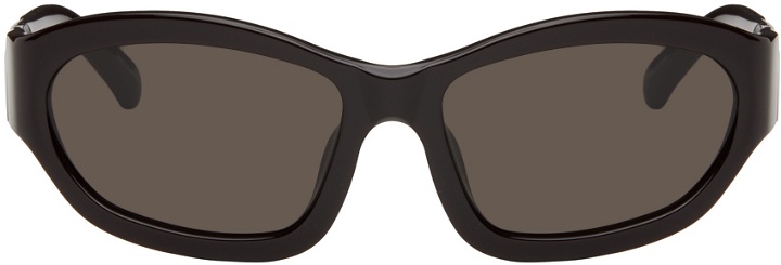 Photo: Dries Van Noten Brown Linda Farrow Edition Goggle Sunglasses