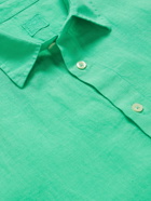120% - Slim-Fit Linen Shirt - Green