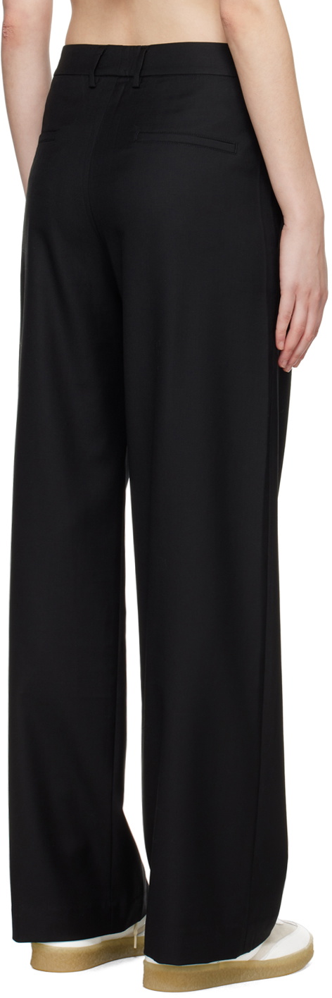 WYNN HAMLYN Black Pinstitch Trousers