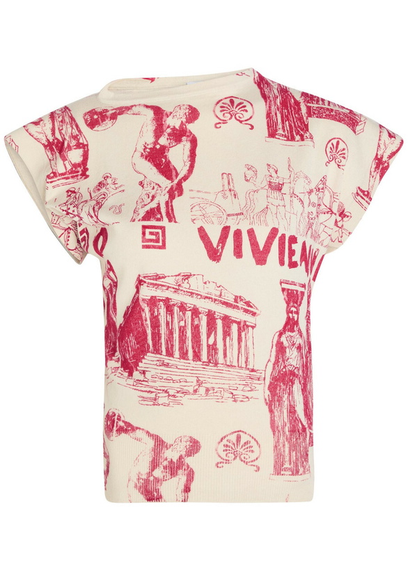 Photo: Vivienne Westwood Justine Printed Cotton and Cashmere-blend T-shirt White
