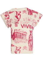 Vivienne Westwood Justine Printed Cotton and Cashmere-blend T-shirt White