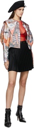 Charles Jeffrey Loverboy Black Studded Pleated Kilt Miniskirt