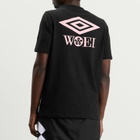 Umbro Men's x WOEI Logo T-Shirt in Black/Pink