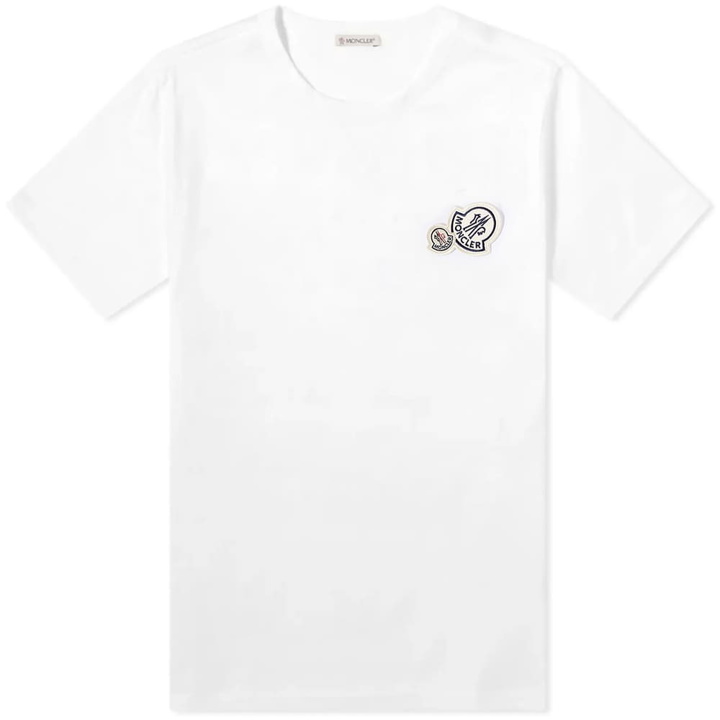 Photo: Moncler Men's Double Badge T-Shirt in White