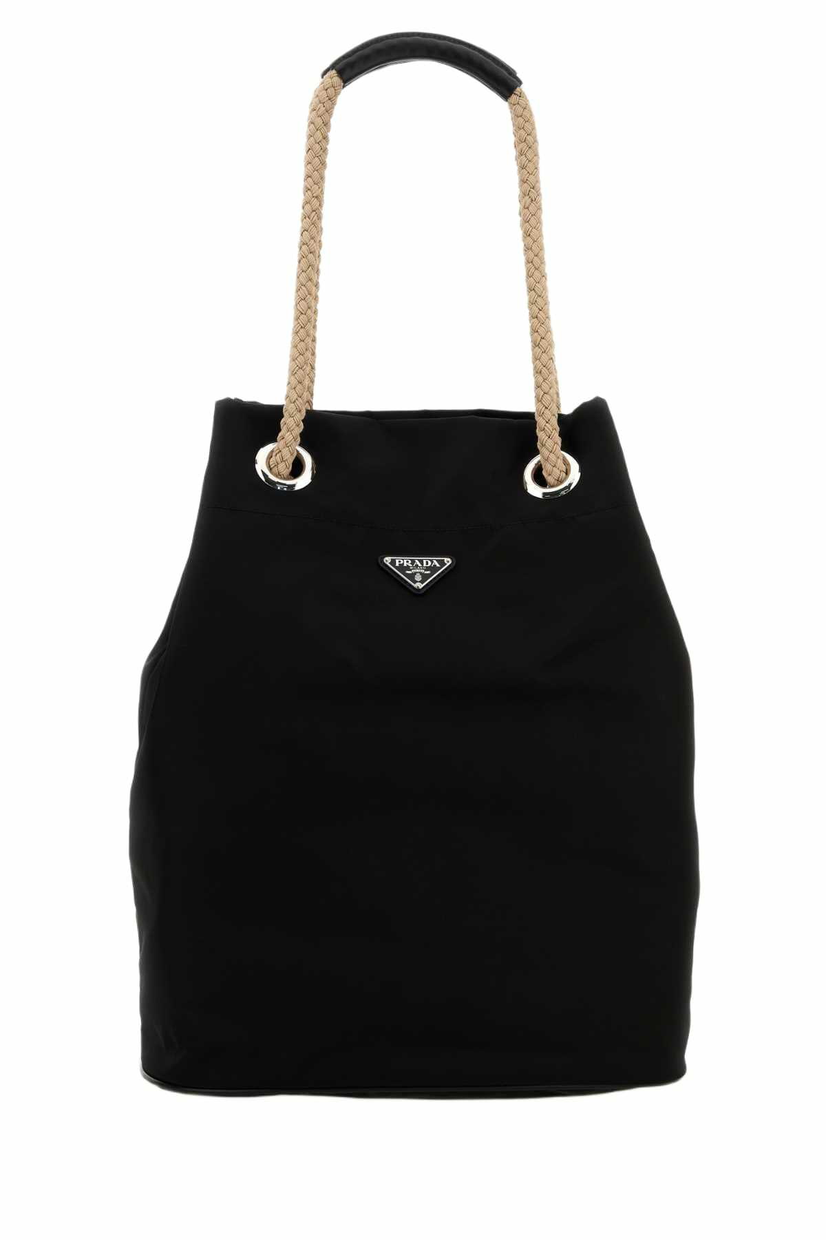 Re-Nylon Messenger Crossbody Bag in Beige Prada