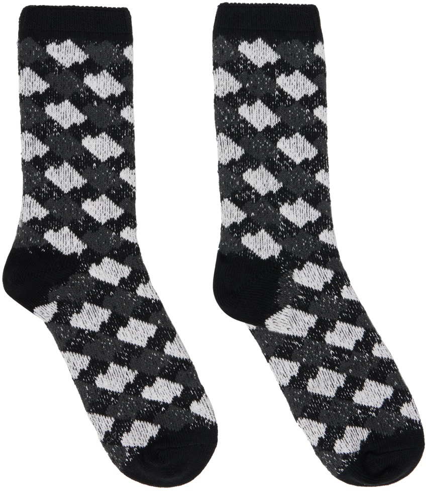 Photo: ADER error Black & Gray Jacquard Socks