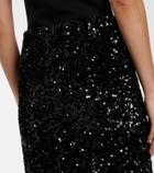 Vince Sequined velvet midi skirt