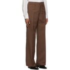 Lemaire Brown Wool Wide Leg Trousers