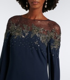 Carolina Herrera Embellished crêpe gown