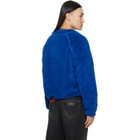 MM6 Maison Margiela Blue Teddy Fleece Sweatshirt