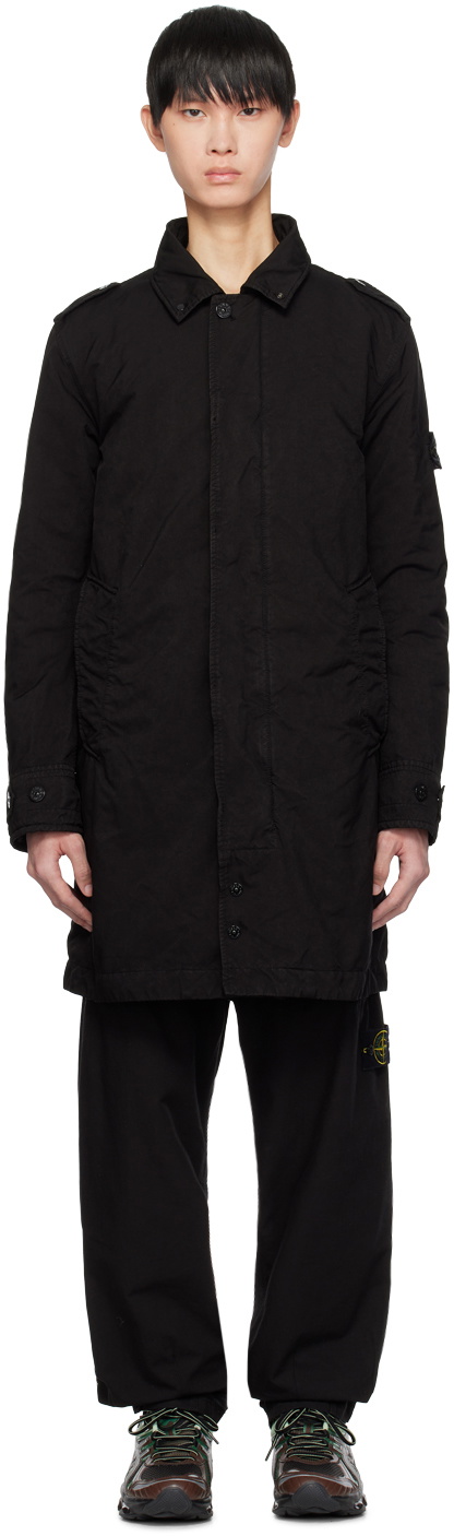 Stone Island Black David-TC Coat Stone Island