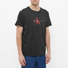 Calvin Klein Men's Archival Monogram Flock T-Shirt in Black