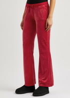 Juicy Couture Caisa Logo Velour Sweatpants Red