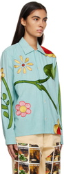 Sky High Farm Workwear Blue Flower Shirt