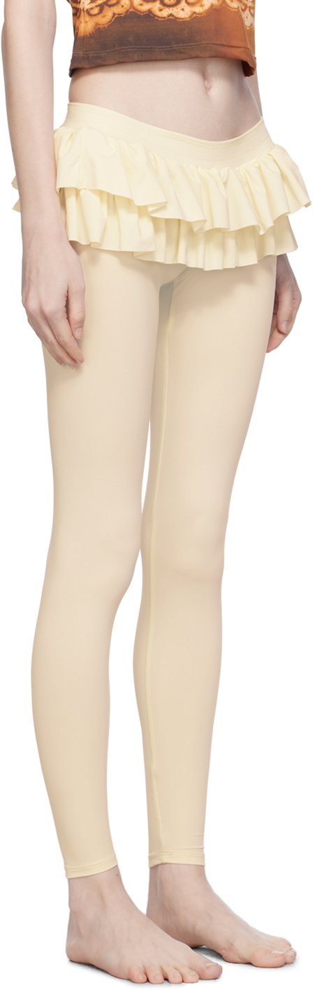 Emily Watson Off-White Frilly Skort Leggings