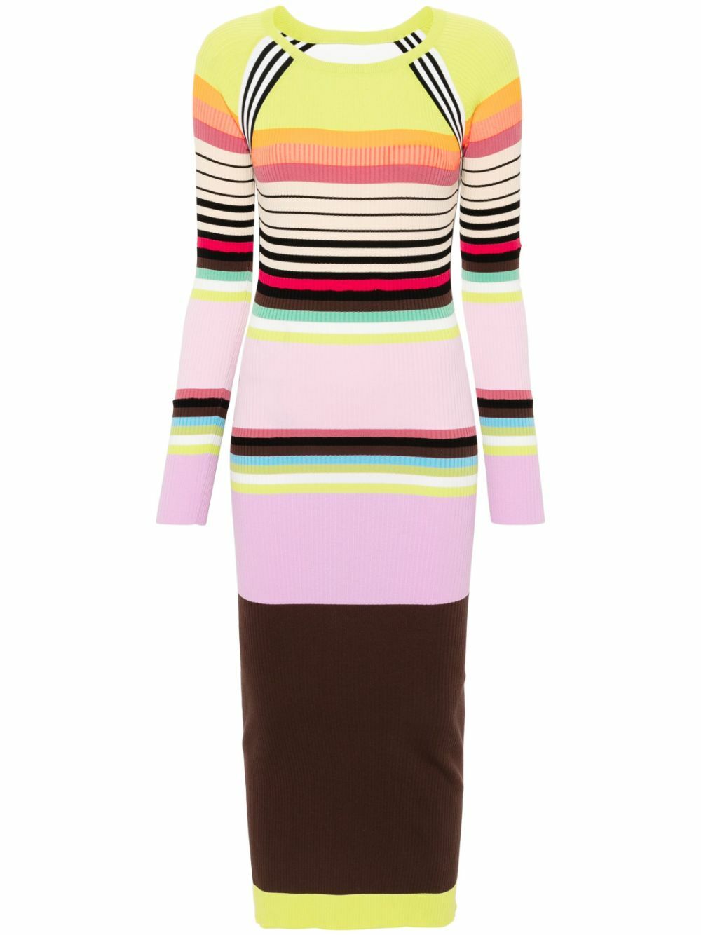 Christopher John Rogers Multicolour Striped Knitted Midi Dress Christopher John Rogers Christopher John Rogers Multicolour Striped Knitted Midi Dress Christopher John Rogers