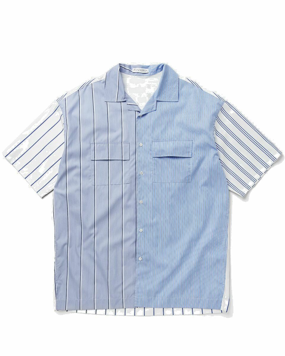 Photo: Jw Anderson Relaxed Fit Short Sleeve Shirt Blue - Mens - Shortsleeves