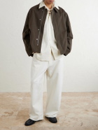 Studio Nicholson - View Striped Silk and Cotton-Blend Shirt - Neutrals