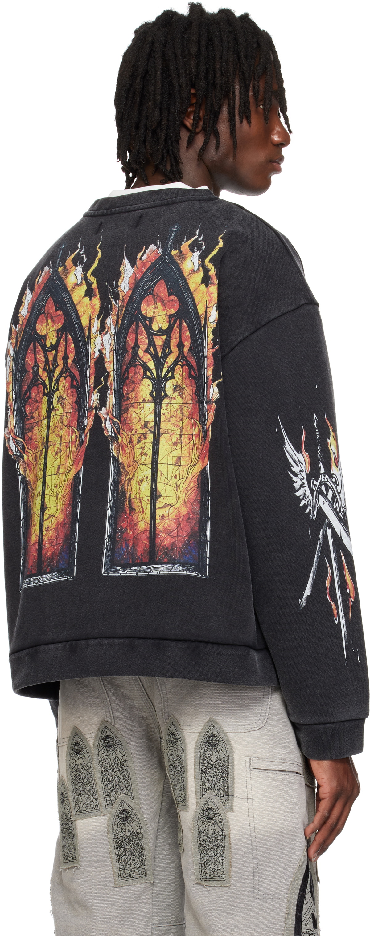 Who Decides War Black Ember Chapel Crewneck Sweatshirt