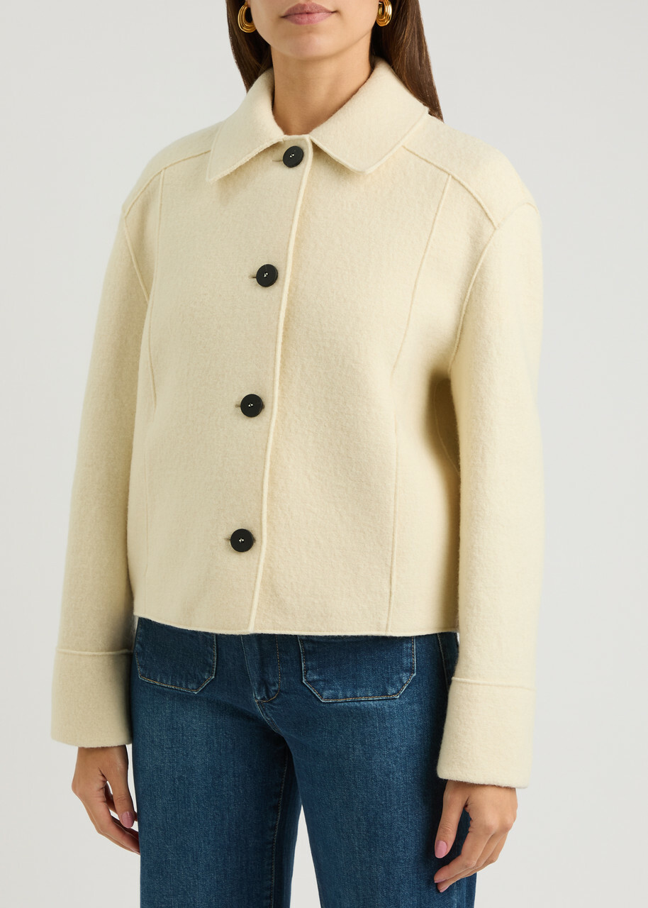 ジャケット HARRIS WHARF LONDON Giacca Harris Wharf London Panelled Wool Jacket Off White Harris
