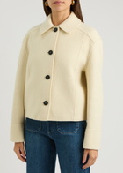Harris Wharf London Panelled Wool Jacket Off White