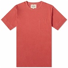 Nigel Cabourn Men's Military Pocket T-Shirt in Vintage Red