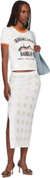 Conner Ives Mother of Pearl Paillette Maxi Skirt