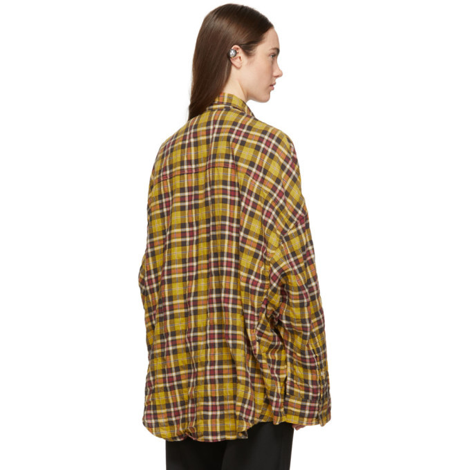 R13 Yellow Plaid Oversized Shirt R13