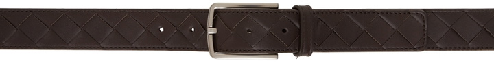 Photo: Bottega Veneta Brown Intrecciato Belt