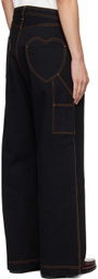 RICE NINE TEN Black Heart Icon Painter Jeans