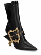 MOSCHINO - 105mm Leather Ankle Boots