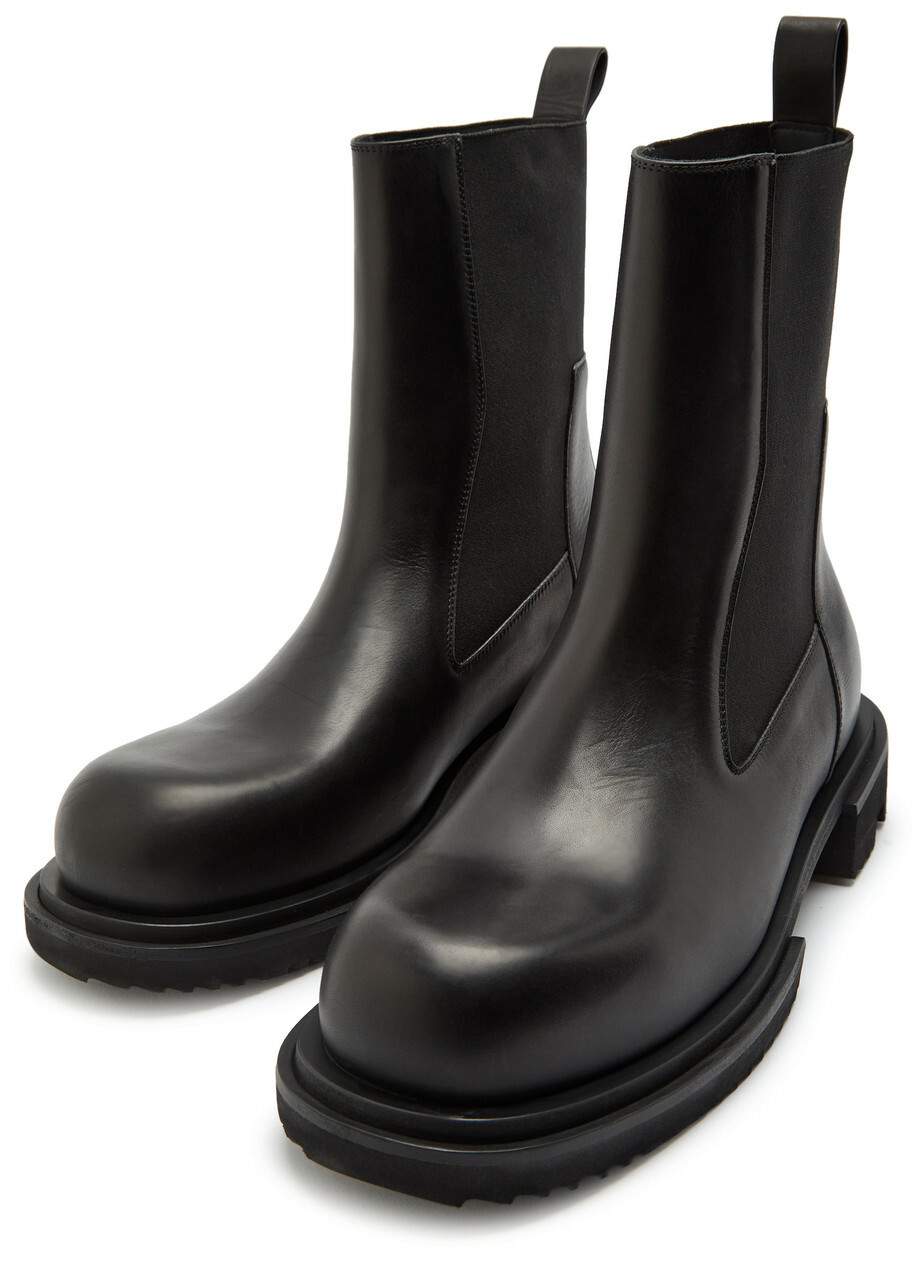 Rick Owens Gabe Leather Chelsea Boots Black