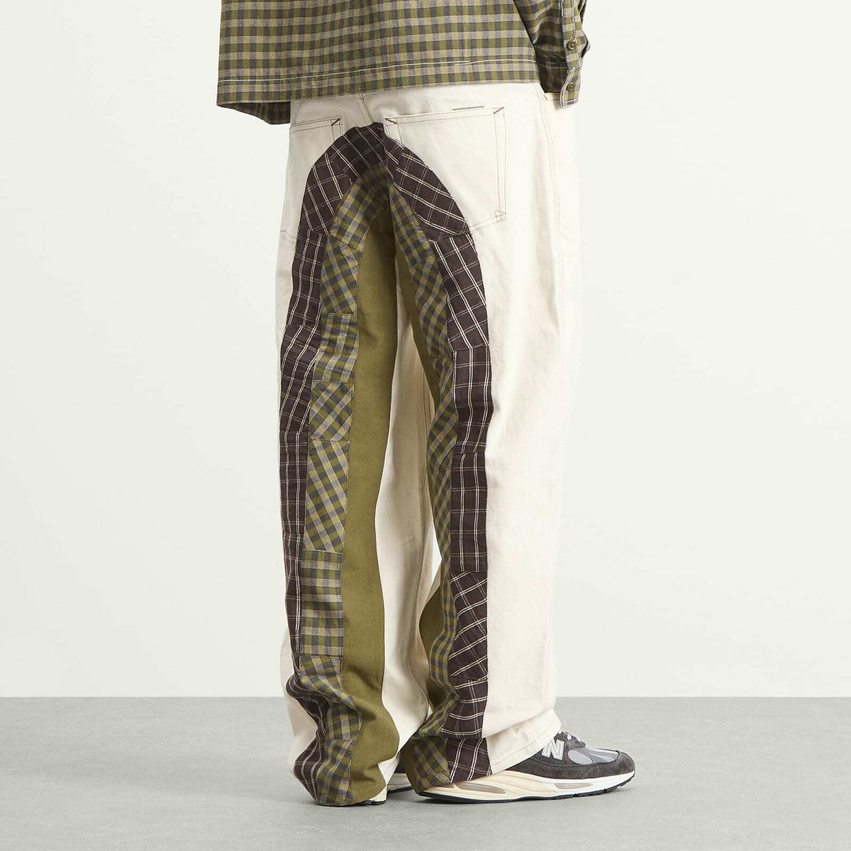 Story mfg. Men's Hand Applique Poetry Pants in Rainbow Patchwork